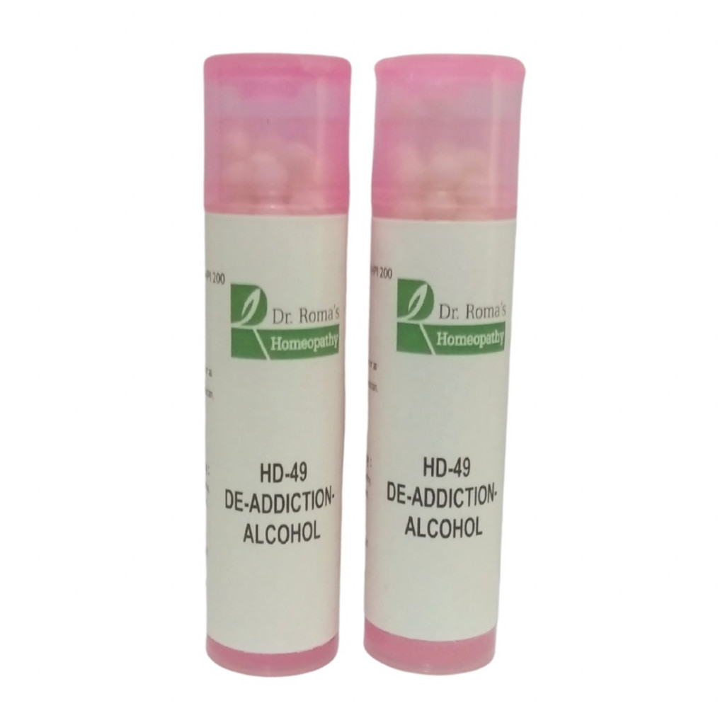 Dr Roma's Homeopathy HD-49 De-Addiction-Alcohol (2 Bottles of 2 Dram)