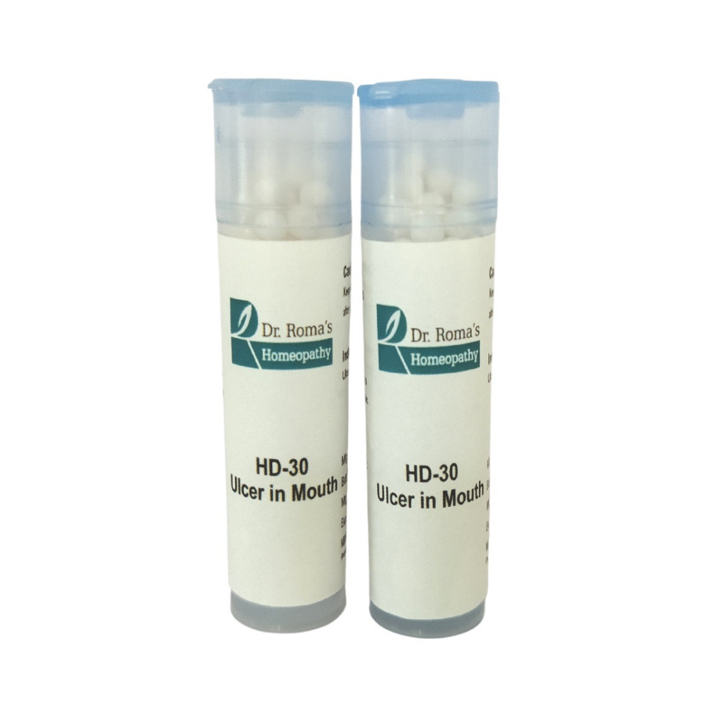 Dr Roma's Homeopathy HD-30 for Mouth Ulcer (2 Bottles of 2 Dram)