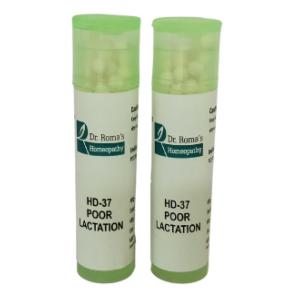 Dr Roma's Homeopathy HD-37 Poor Lactation (2 Bottles of 2 Dram)